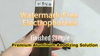 Watermark-free electrophoresis finish on aluminum profiles
