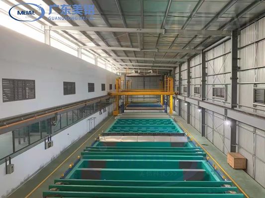 İyi fiyat Gümüş Alüminyum Profili için 600T/ay yatay tip anodizasyon üretim hattı Çevrimiçi