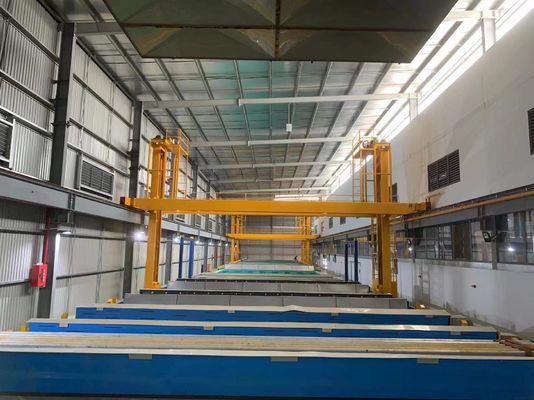 İyi fiyat Mutfak Dolabı Kenar Profili için Yatay Anodizasyon Hattı Sülfürik Asit Anodizasyon ince kum püskürtme ve açık lüks renkler Çevrimiçi