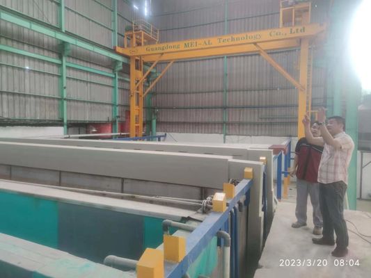 Linea di anodizzazione dell'alluminio 380V Sistema di scaffalature manuali da 750 T/mese