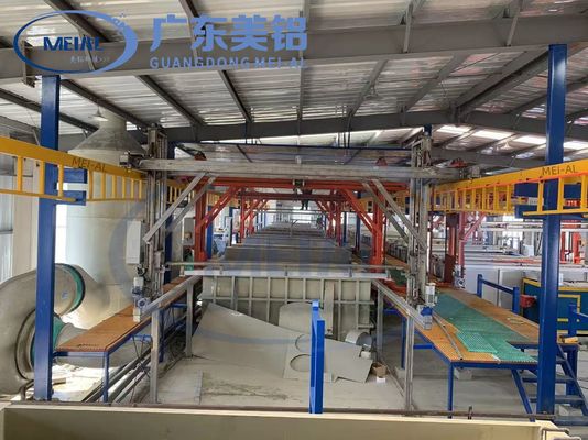 Buen precio Equipo de tratamiento de superficie automático de la línea de producción de anodización de aluminio de 800T/mes en línea
