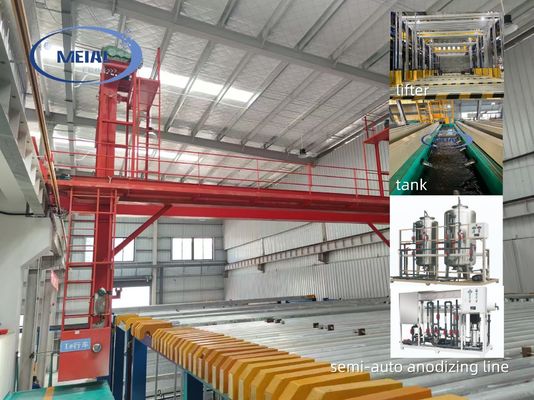Anodizing Line For 9000T / Year Capicity 6500MM Aluminumin  Solar Profile Surface Treatment