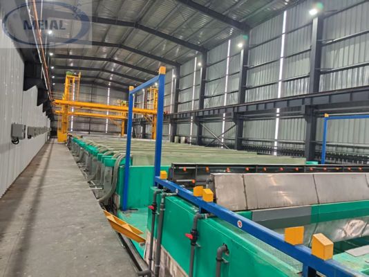 Surface treatment of 2000 tons/M industrial anodizing solar energy production line