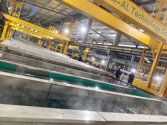 Harga bagus Manual Horizontal U Mode Anodizing Production Line dengan 200T/bulan Kapasitas 6500mm Max Profil Panjang dan ketebalan film 8-12μm on line