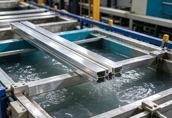 Bom preço Linha Automática Horizontal de Anodização para Perfis de Alumínio com Produção de 750T/mês, Comprimento Máximo de Perfil de 6500mm e Espessura de Filme de 8-12µm on-line