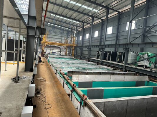 Καλή τιμή 1000 T/μήνα Γραμμή Παραγωγής Ανοδίωσης με Χειροκίνητη Λειτουργία, Μέγιστο Μήκος Προφίλ 6500mm και Πάχος Φιλμ 8-12μm σε απευθείας σύνδεση