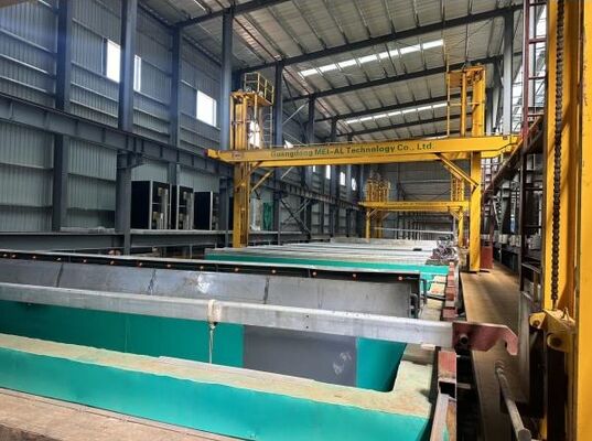 Good price 450T/month Output 6500mm Max Profile Length 8-12µm Anodizing Film Thickness Aluminum Profile Anodizing Production Line online