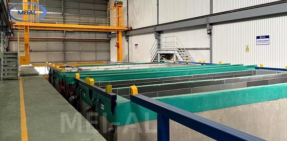 Goede prijs Automatische horizontale anodiseerlijn voor 6061-6063 aluminiumlegering met een capaciteit van 750T/M en een filmdikte van 10-12 µm online