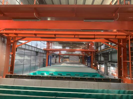Harga bagus 500 Ton/Bulan Jalur Produksi Anodizing Otomatis dengan Ketebalan Film 5-25 μm untuk Profil Aluminium on line