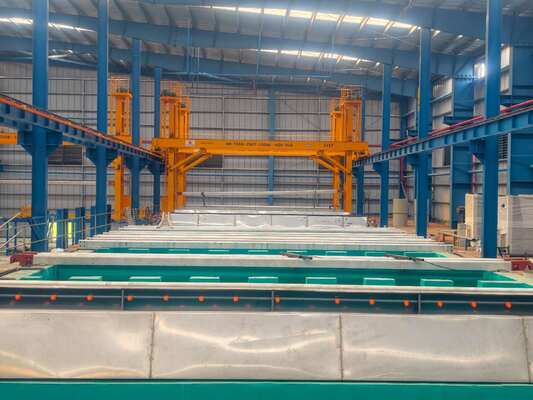 Harga bagus 1000T/M Anodizing line/ SS316L Stainless Steel Cathode Plate Assembly dengan permukaan yang diseduh dan pasif untuk kapasitas arus DC 3000A di tangki anodizing on line